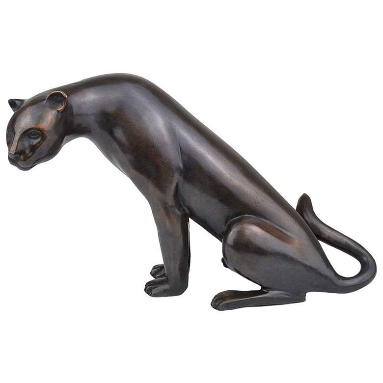 Image 1 Currey & Company 13.75" Cheetah Bronze