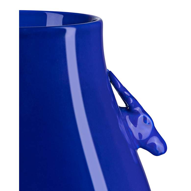 Image 2 Currey & Company 13.75" Porcelain Ocean Blue Deer Ears Vase more views
