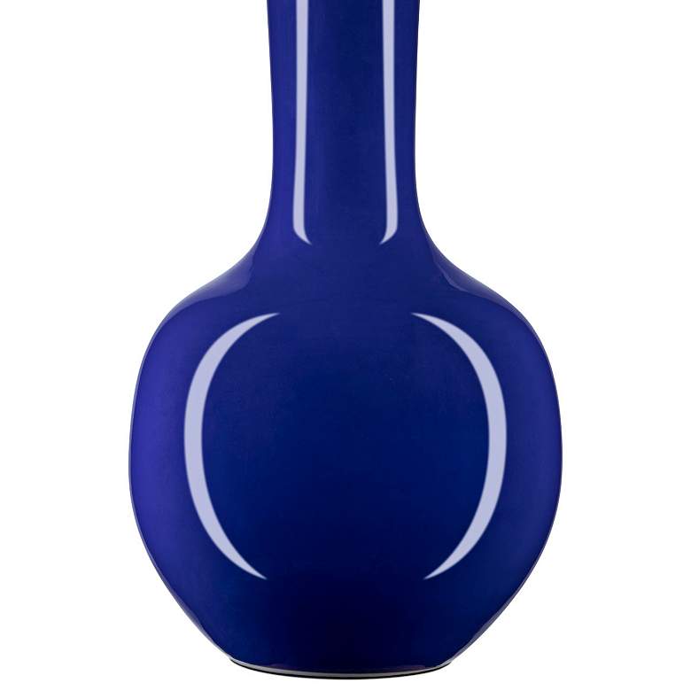 Image 3 Currey & Company 13.75" Porcelain Ocean Blue Long Neck Vase more views