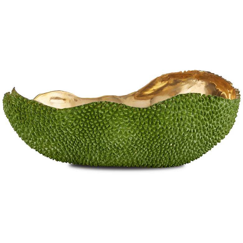 Image 2 Currey & Company 13" Jackfruit Oval Green Bowl more views