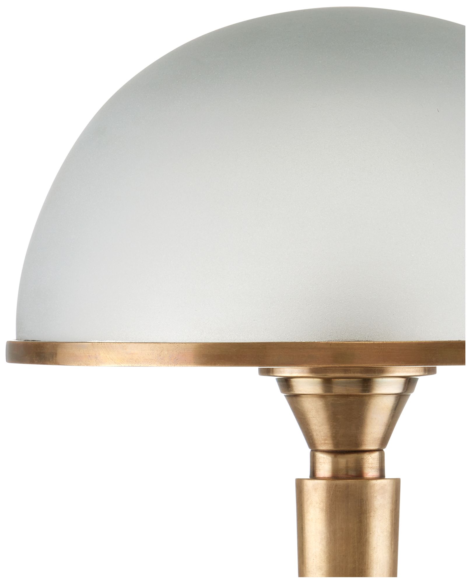 Image 2 Currey & Company 14.5" Gatsby Frosted Glass and Brass Table Lamp more views