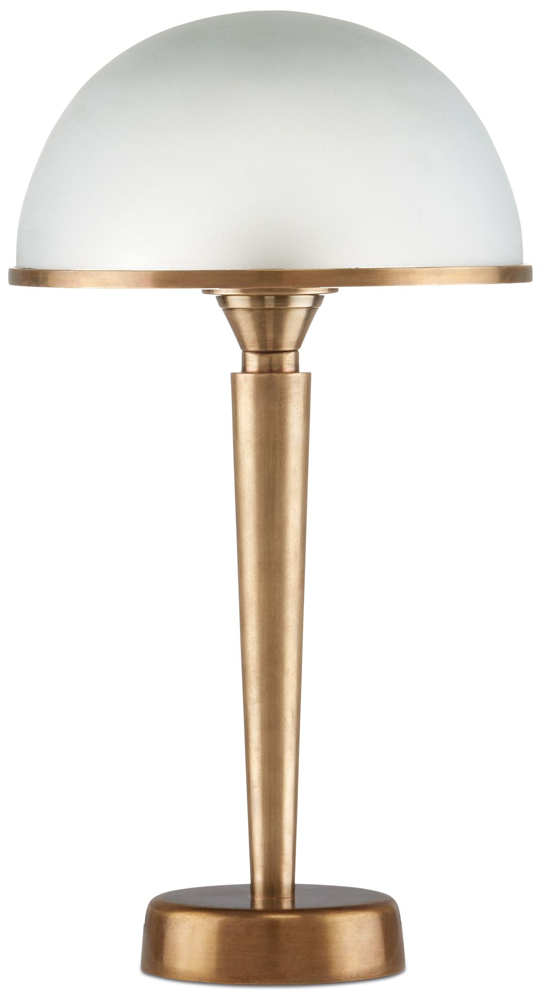 Image 4 Currey & Company 14.5" Gatsby Frosted Glass and Brass Table Lamp more views