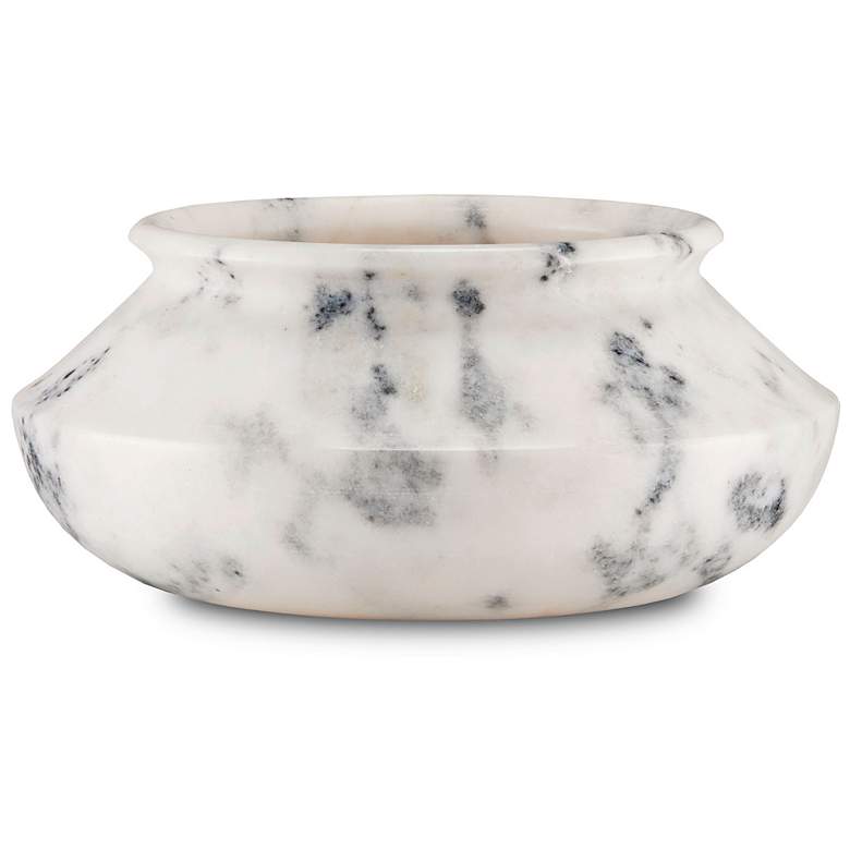 Image 2 Currey & Company 14" Punto Large White Marble Bowl more views