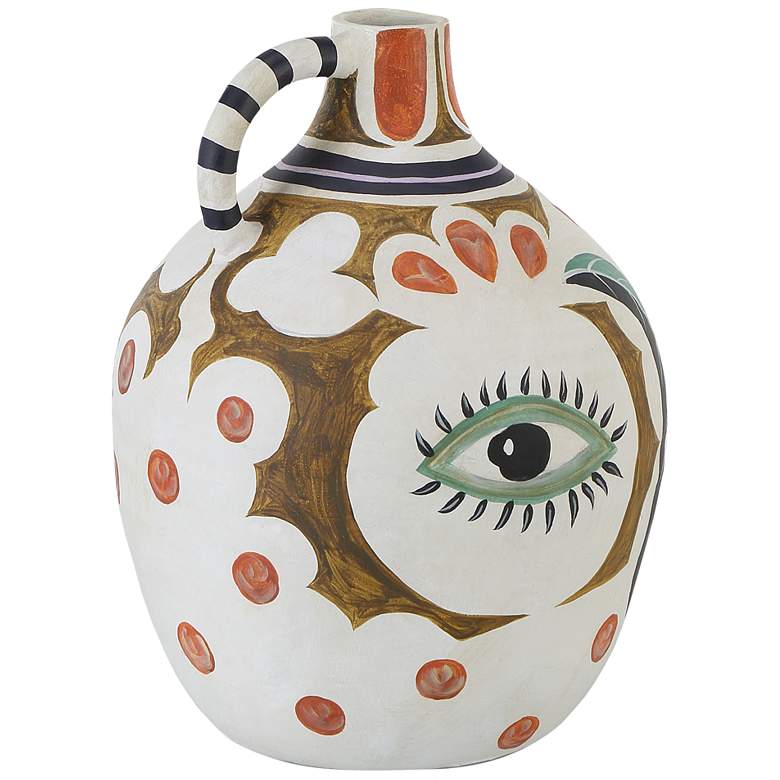 Image 1 Currey & Company 14" Terracotta Hamsa Demijohn Vase