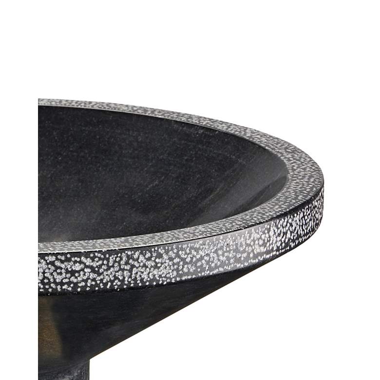 Image 2 Currey & Company 14" Vincent Black Marble Bowl more views