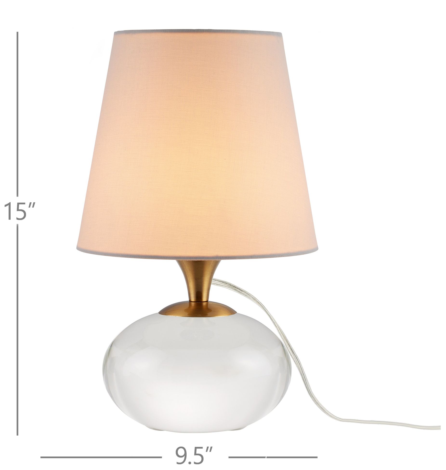 Image 7 Currey & Company 15.0" Diantha Optic Crystal Table Lamp more views