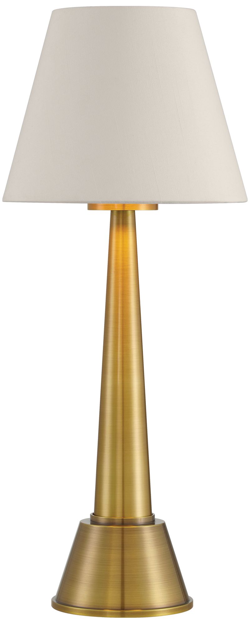 Image 2 Currey & Company 15.0" Saunter Brass Cordless Rechargeable Table L more views