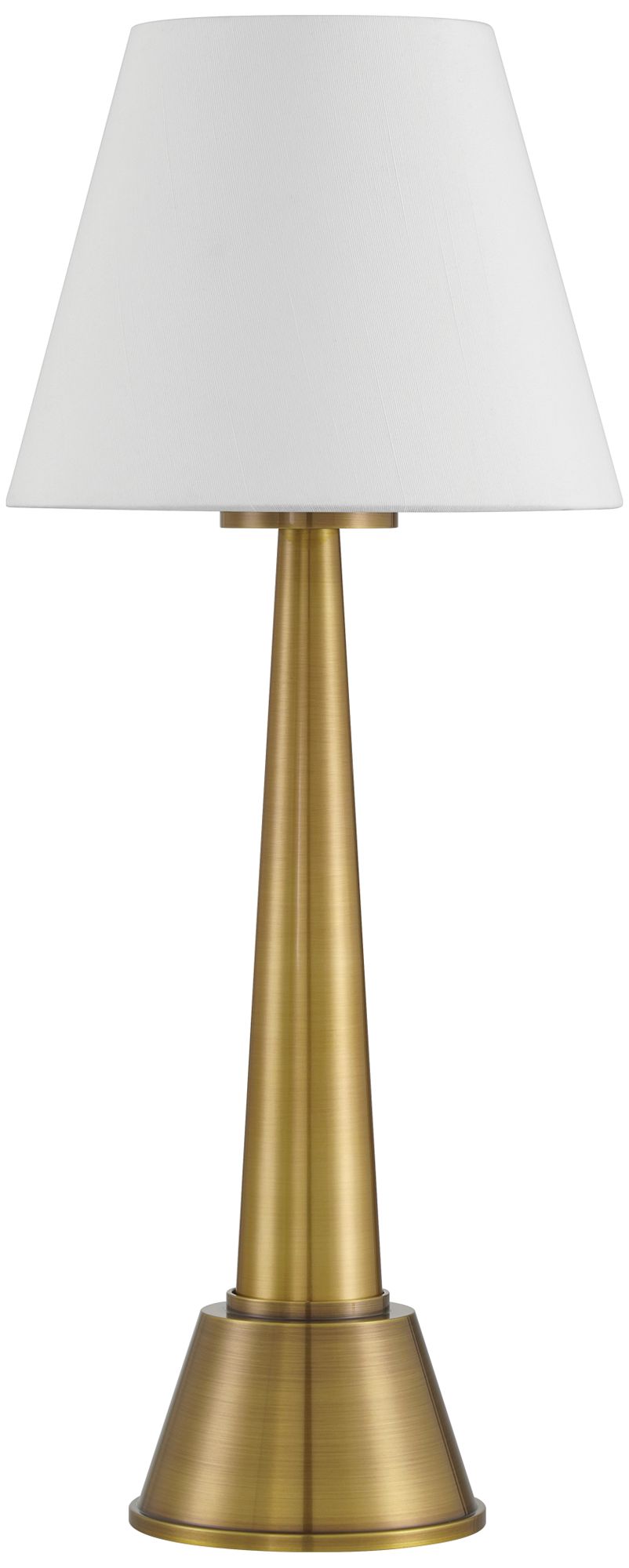 Image 3 Currey & Company 15.0" Saunter Brass Cordless Rechargeable Table L more views