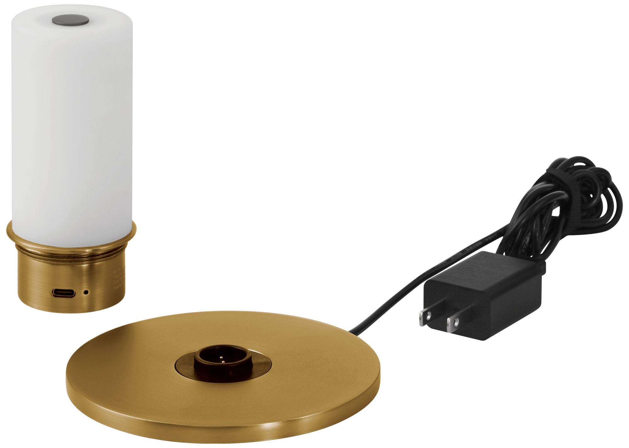 Image 5 Currey & Company 15.0" Saunter Brass Cordless Rechargeable Table L more views