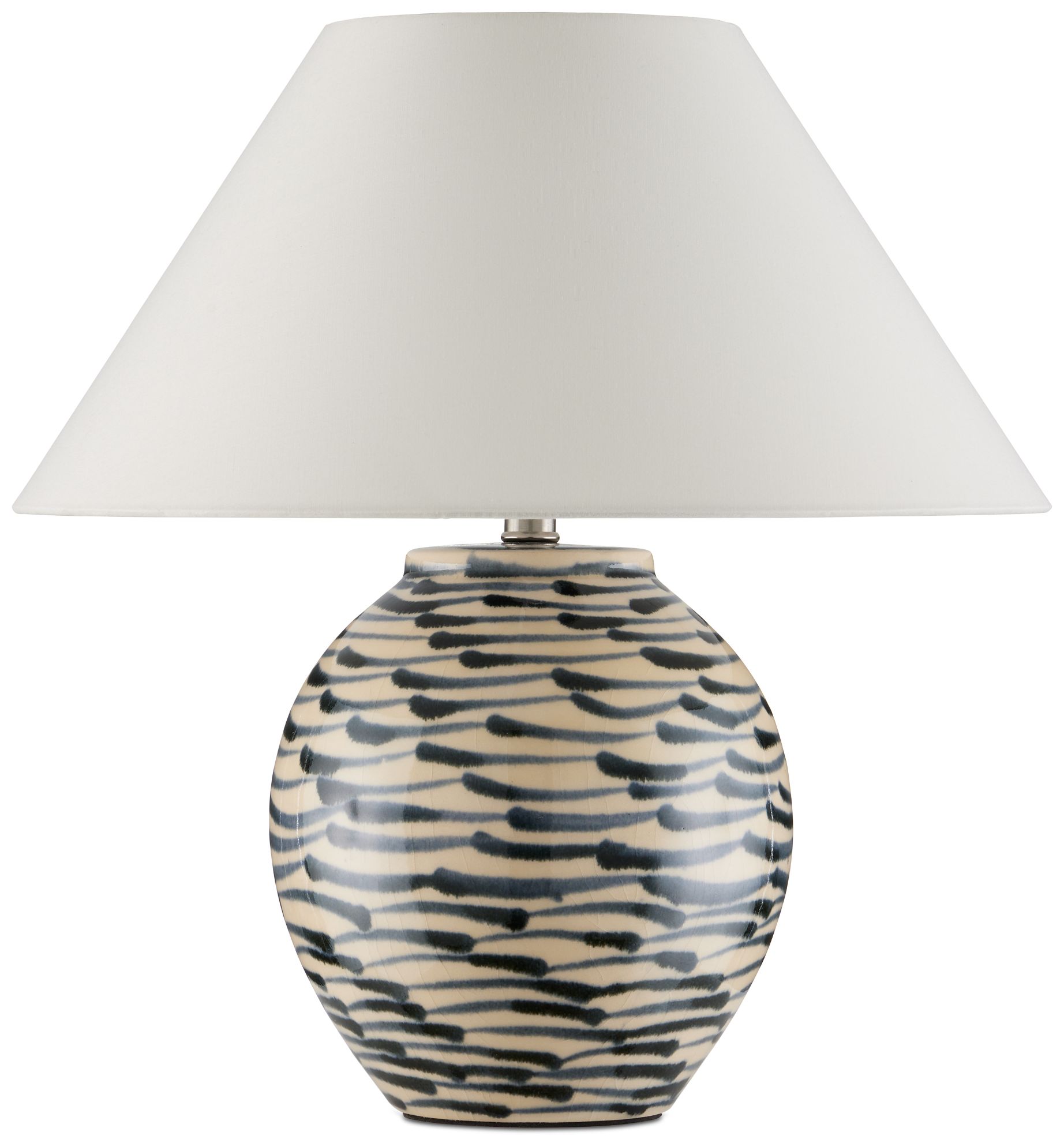 Image 4 Currey & Company 15.5" Minnows Blue Ceramic Table Lamp more views