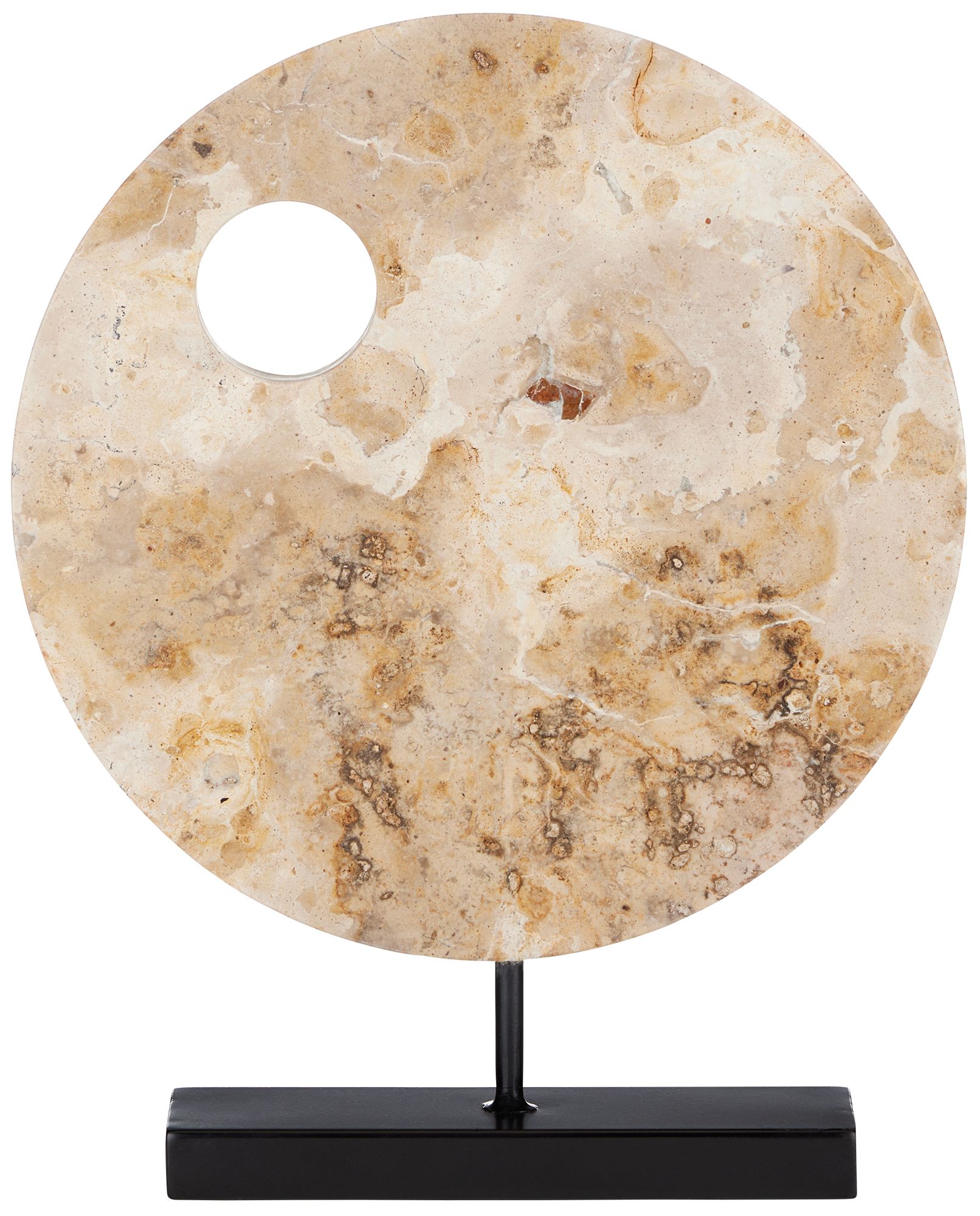 Image 2 Currey & Company 15.75" Wes Marble Disc more views