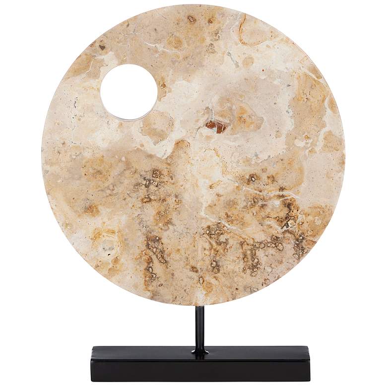 Image 2 Currey & Company 15.75" Wes Marble Disc more views