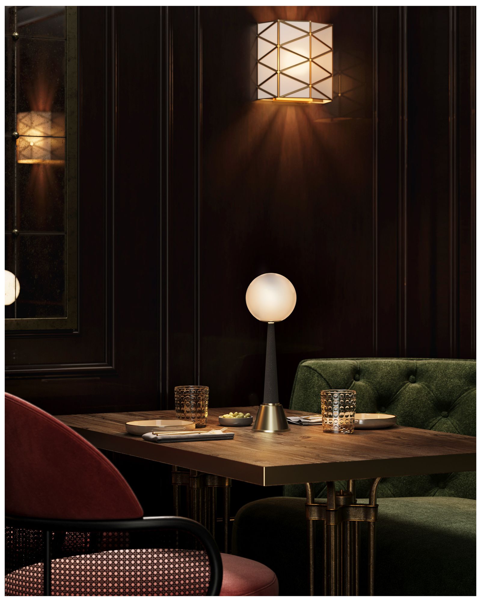 Image 7 Currey & Company 16.0" Sortie Brass Cordless Rechargeable Table La more views