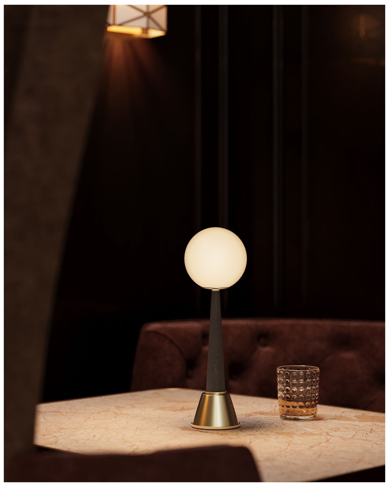 Currey &amp; Company 16.0" Sortie Brass Cordless Rechargeable Table La