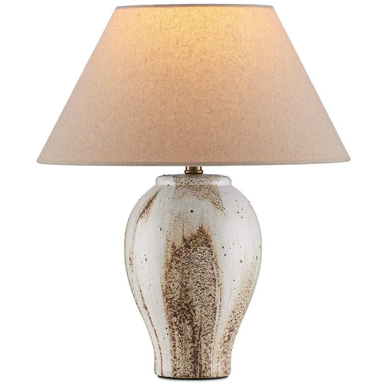 Image 1 Currey & Company 16.5" Latte Beige Ceramic Table Lamp