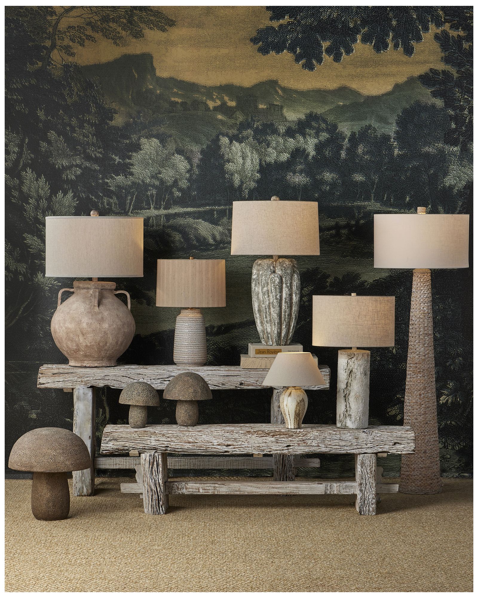 Currey & Company 16.5" Latte Beige Ceramic Table Lamp