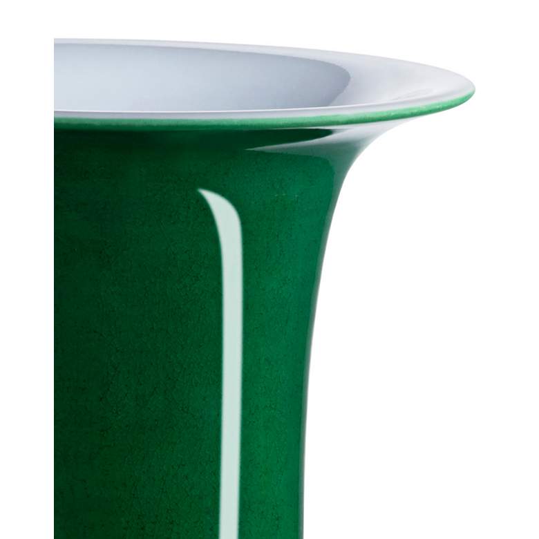 Image 2 Currey & Company 16.5" Porcelain Imperial Green Corolla Vase more views