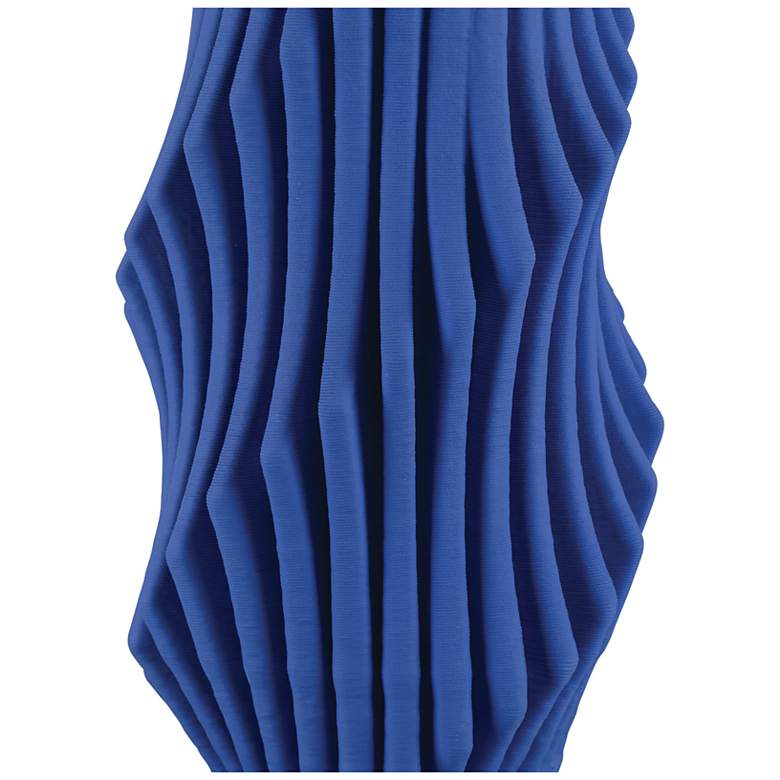 Image 3 Currey & Company 16.75" Blue Pleat Vase more views