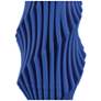 3_Currey & Company 16.75" Blue Pleat Vase more views