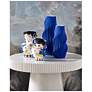 5_Currey & Company 16.75" Blue Pleat Vase more views