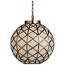 1_Currey & Company 16" Polyhedron 1-Light Glass Pendant