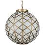 3_Currey & Company 16" Polyhedron 1-Light Glass Pendant more views