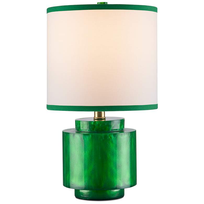 Image 1 Currey & Company 17.5" Beryl Green Composite Table Lamp