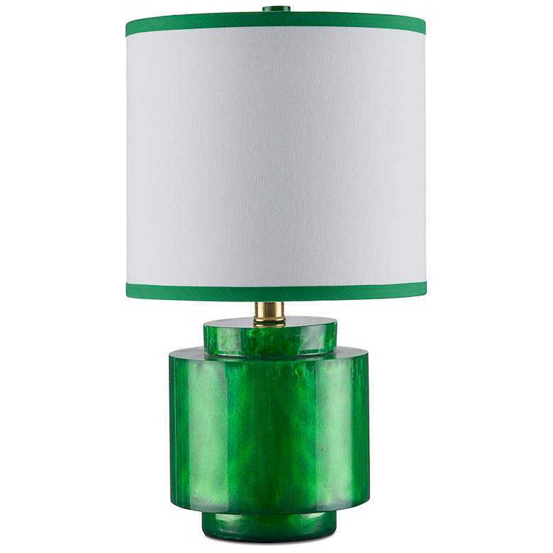 Image 4 Currey & Company 17.5" Beryl Green Composite Table Lamp more views