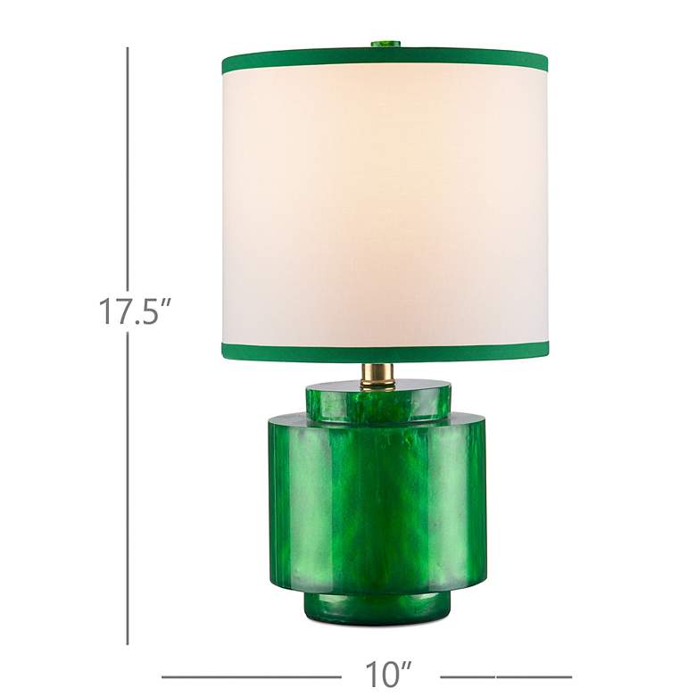 Image 5 Currey & Company 17.5" Beryl Green Composite Table Lamp more views