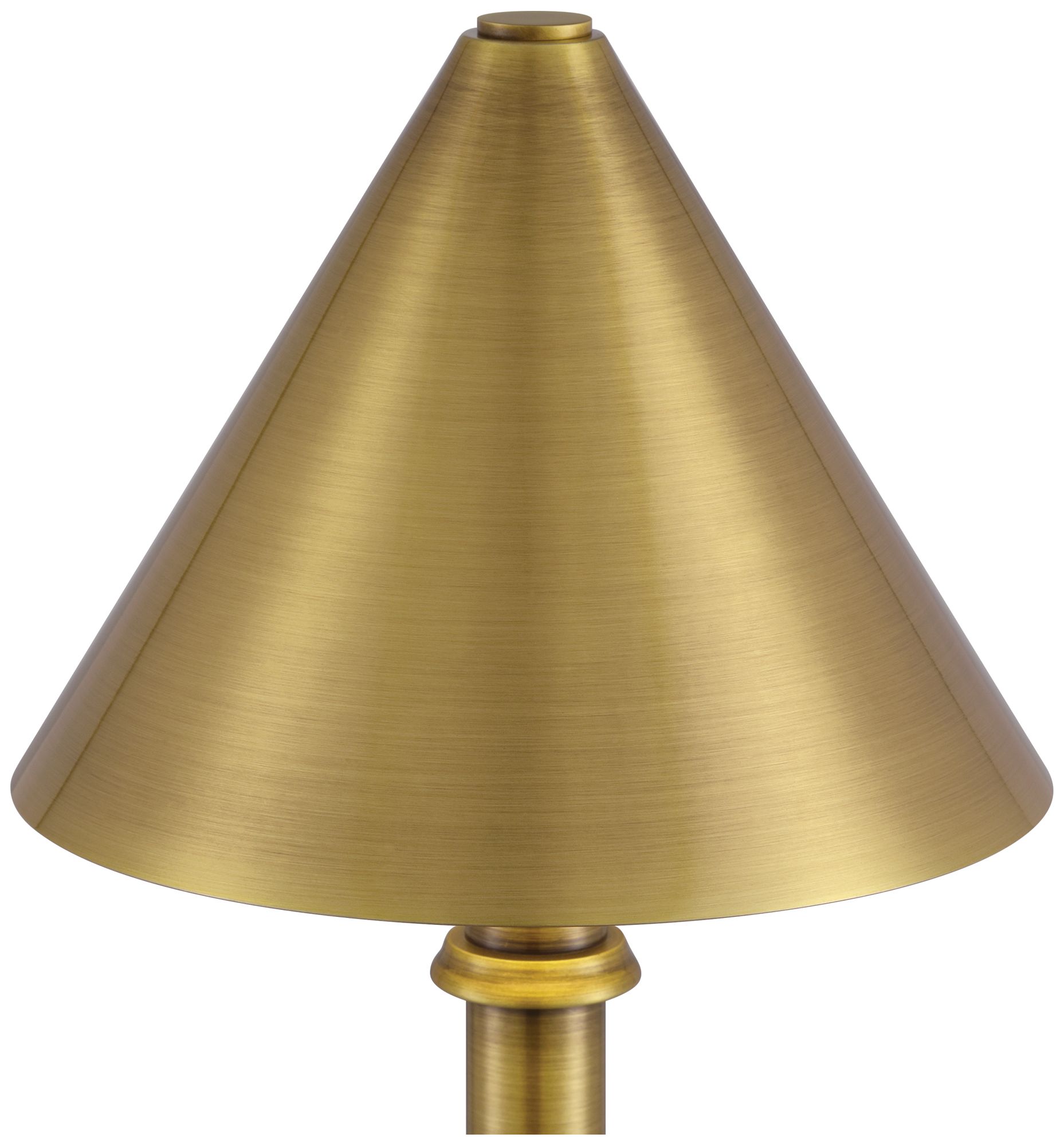 Image 2 Currey & Company 18.0" Traipse Brass Cordless Rechargeable Table L more views