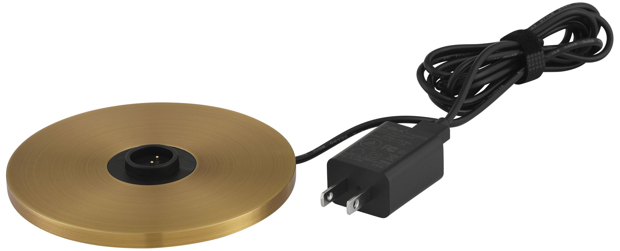 Image 6 Currey & Company 18.0" Traipse Brass Cordless Rechargeable Table L more views