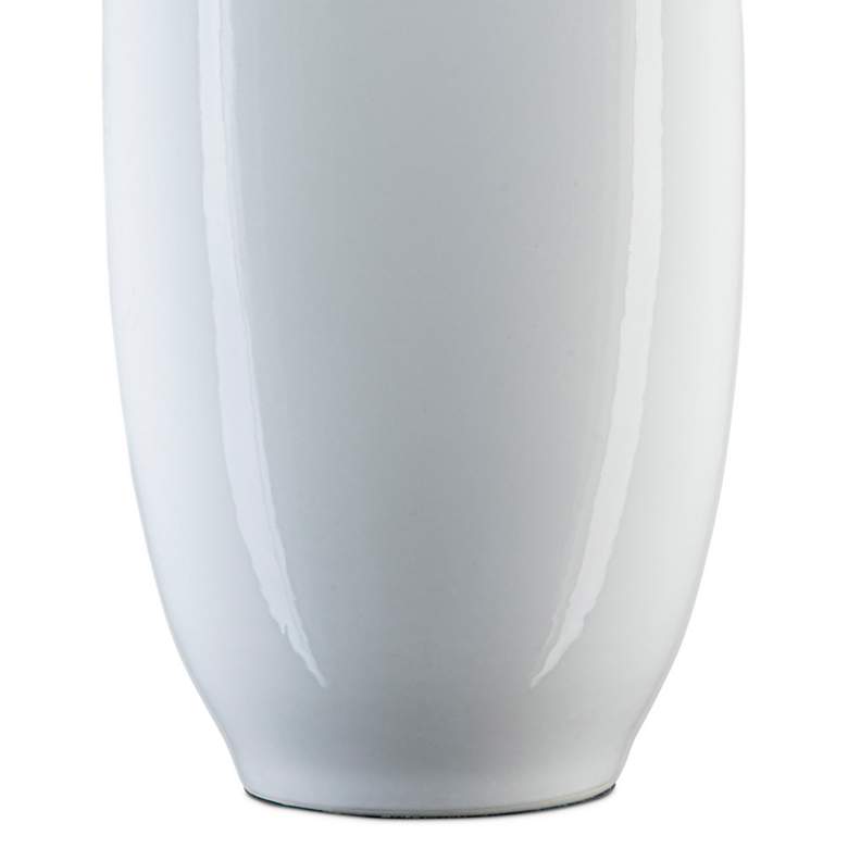 Image 3 Currey & Company 18.25" Porcelain Imperial White Modern Vase more views