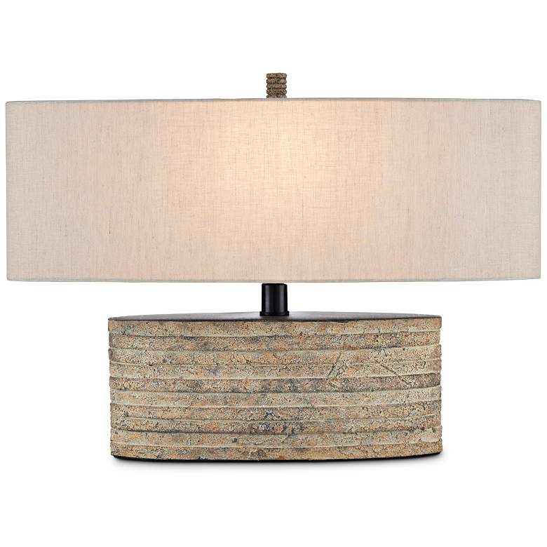 Image 2 Currey & Company 18.5" Innkeeper Rustic Oval Table Lamp