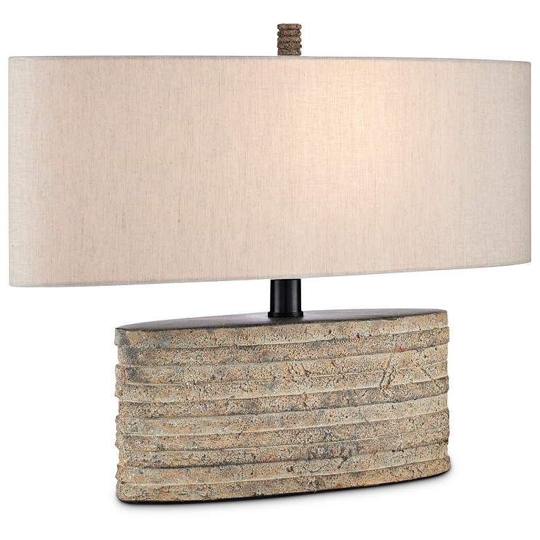 Image 6 Currey & Company 18.5" Innkeeper Rustic Oval Table Lamp more views