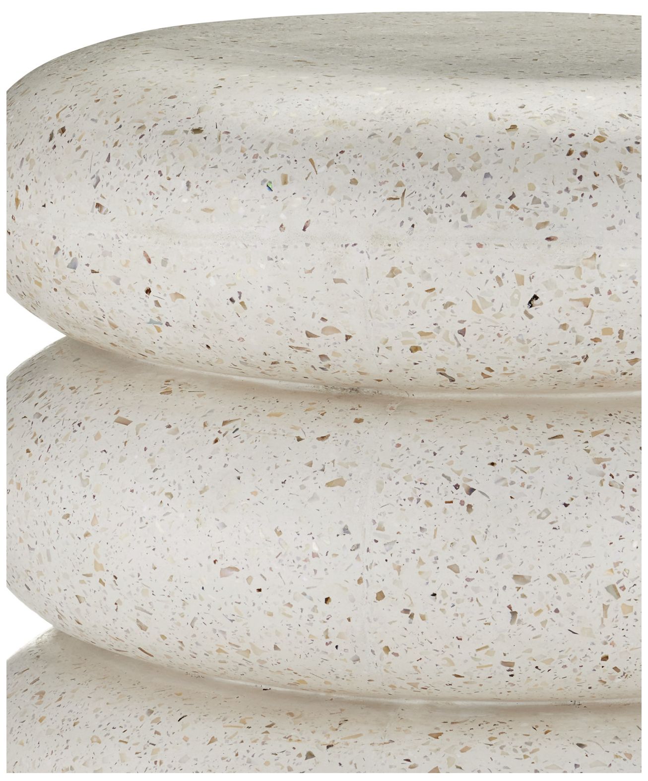 Image 3 Currey & Company 18.75" Cusani Ivory Terrazzo Indoor/Outdoor Stool more views