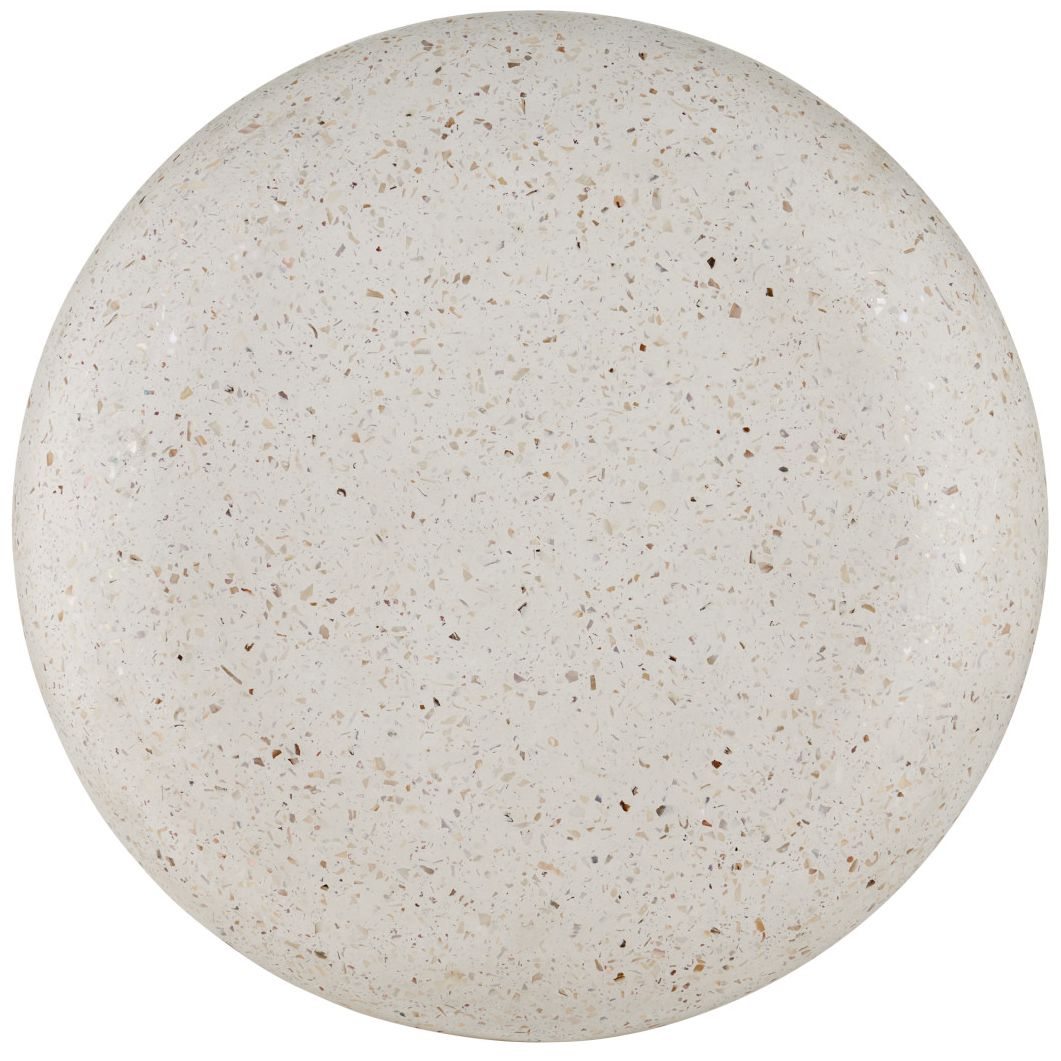 Image 4 Currey & Company 18.75" Cusani Ivory Terrazzo Indoor/Outdoor Stool more views
