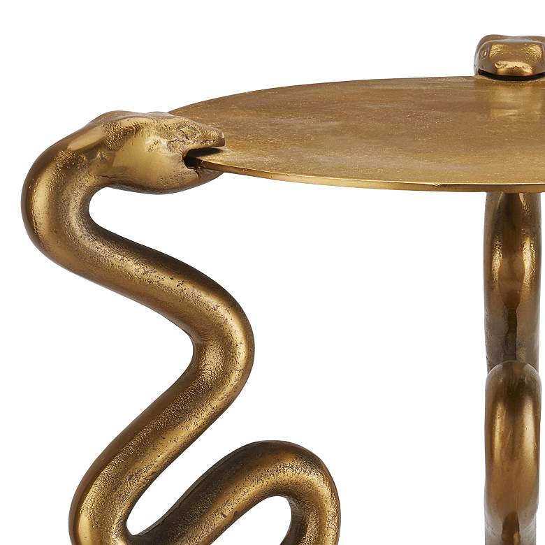 Image 2 Currey and Company 18 inch Wide Serpent Accent Table more views