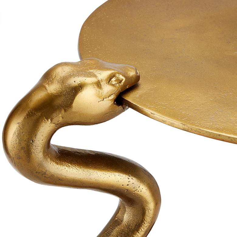 Image 3 Currey and Company 18 inch Wide Serpent Accent Table more views