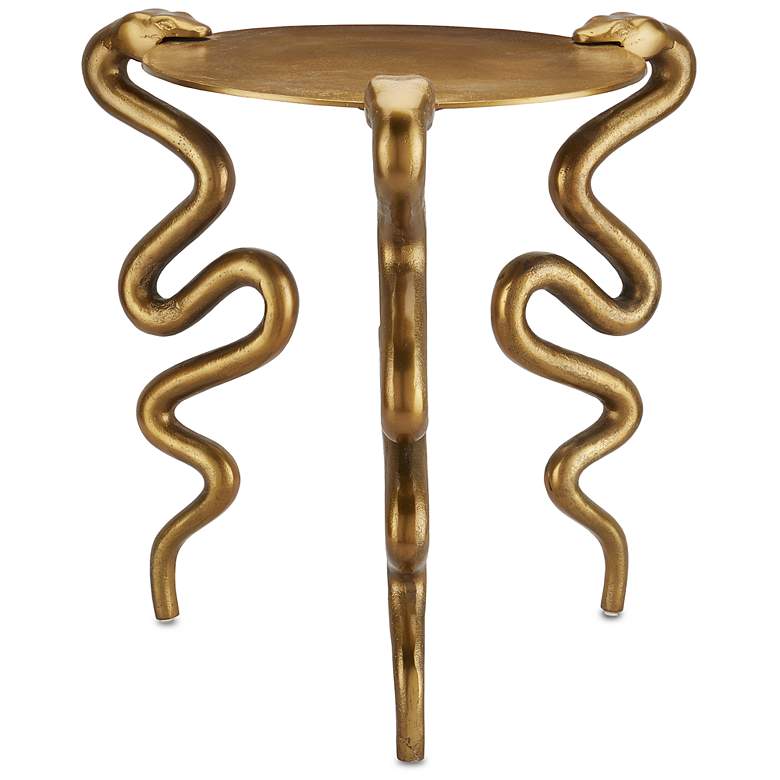 Image 5 Currey and Company 18" Wide Serpent Accent Table more views