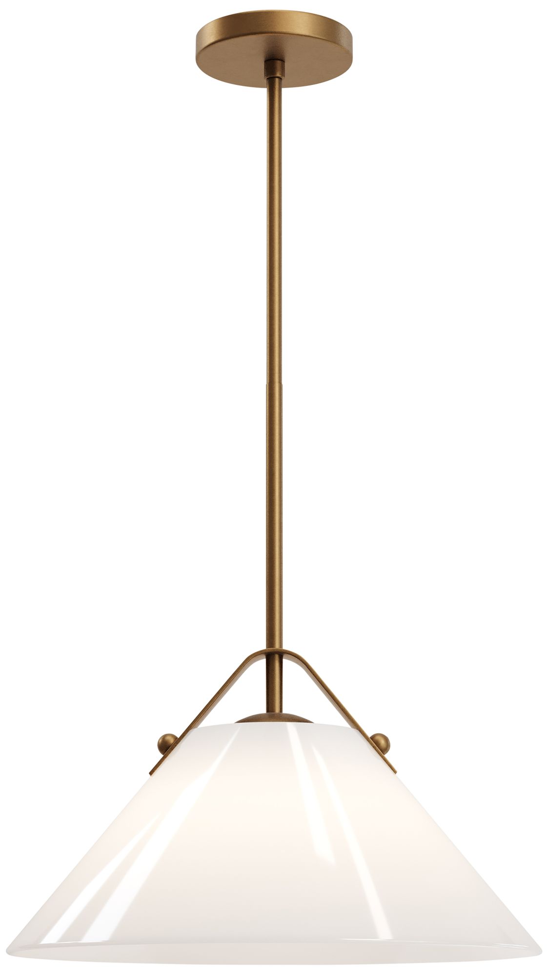 Image 3 Currey & Company 19" Bronwen Brass 1-Light Pendant more views