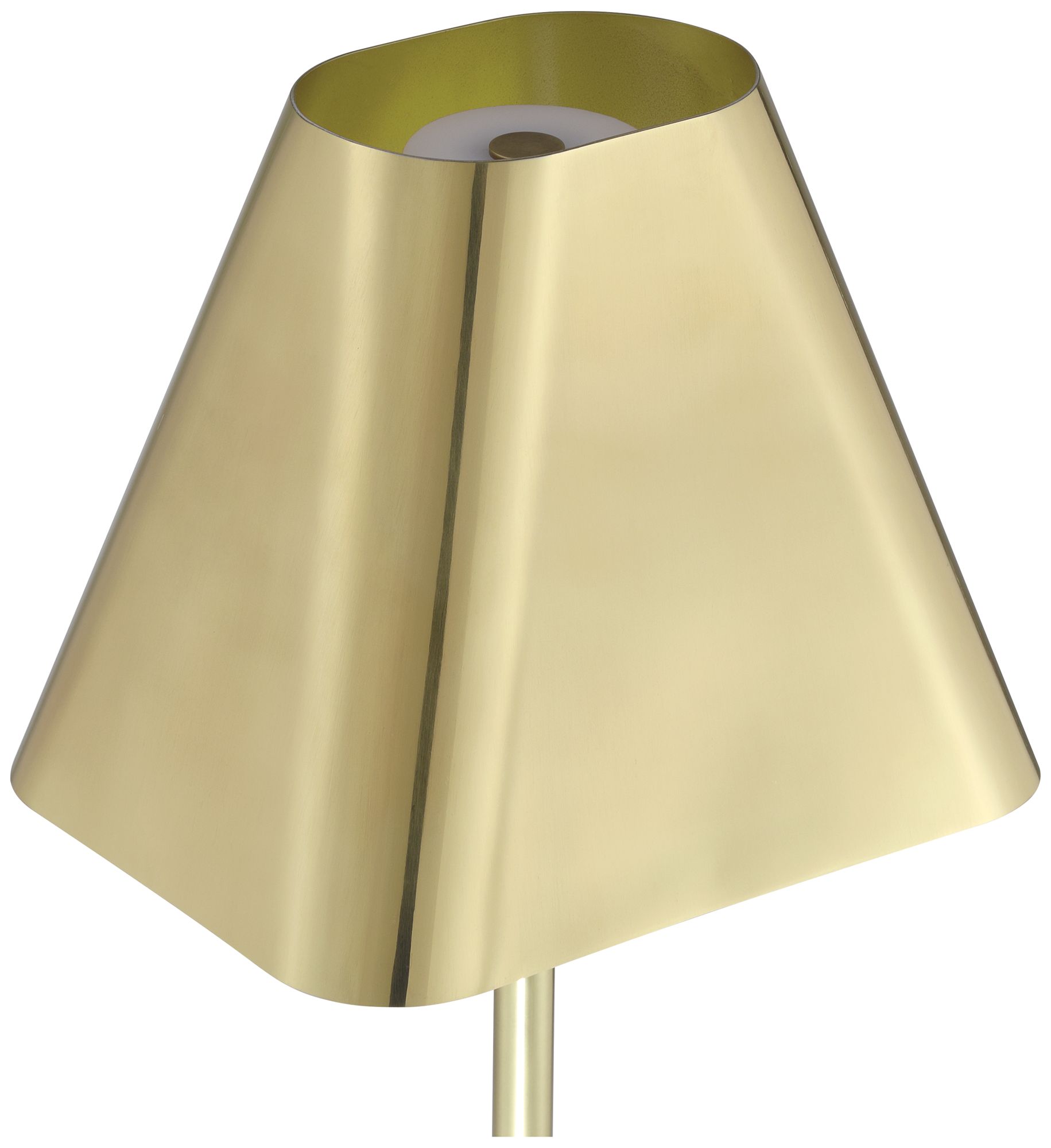 Image 2 Currey & Company 20.0" Gadabout Brass Cordless Rechargeable Table  more views