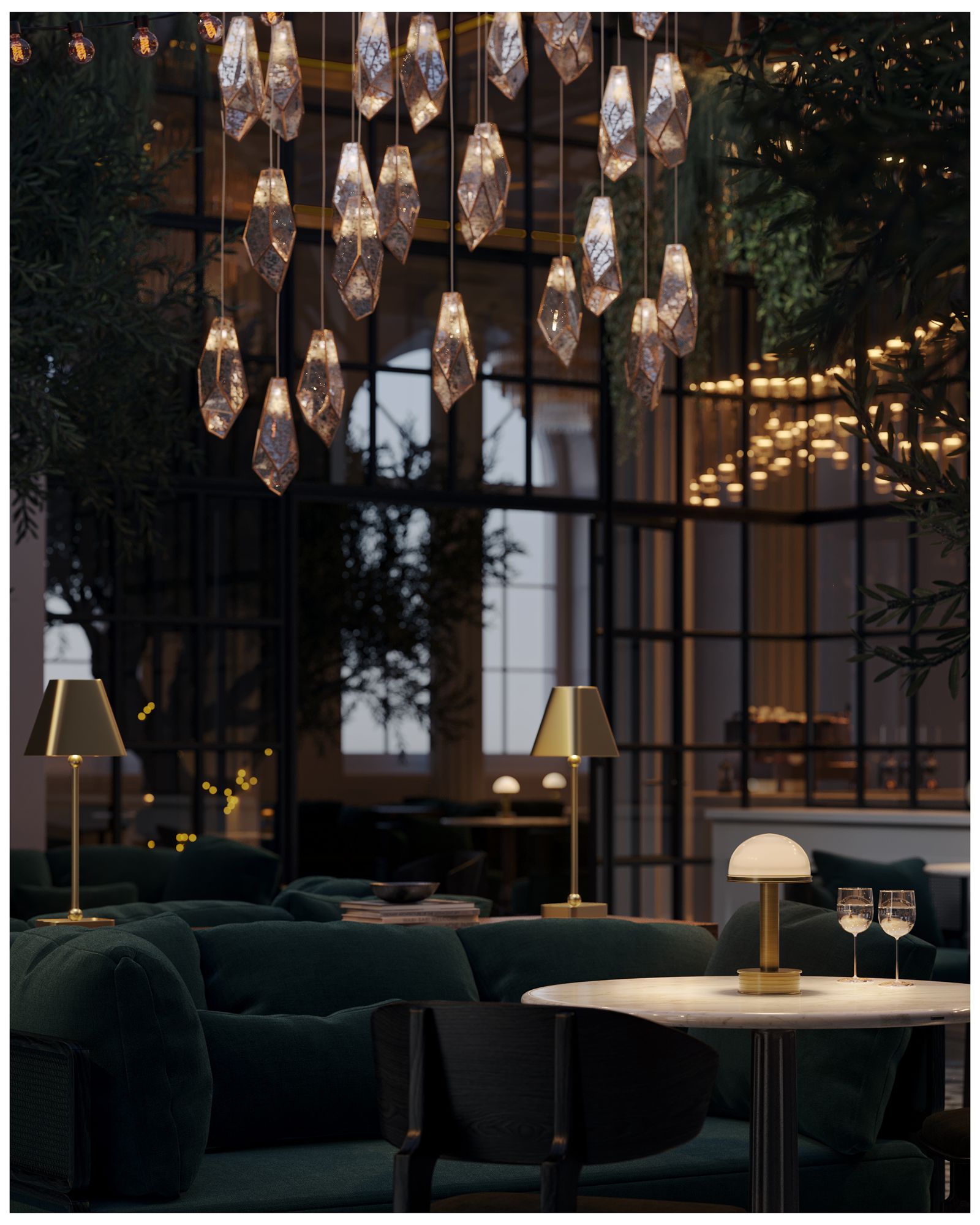 Currey &amp; Company 20.0" Gadabout Brass Cordless Rechargeable Table 