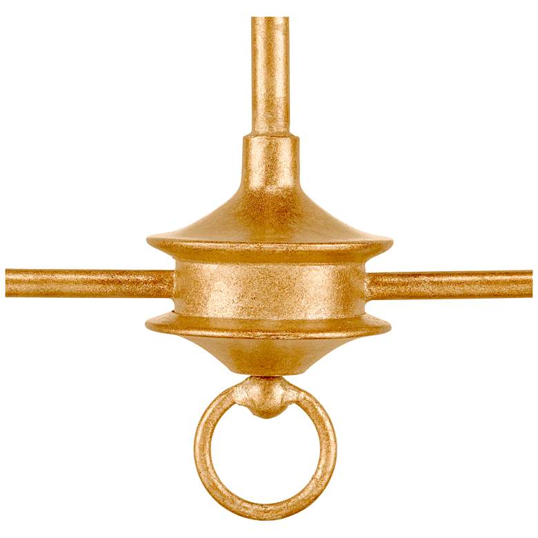 Image 3 Currey & Company 20.25" Nottaway Linear Gold 2-Light Iron Chandeli more views