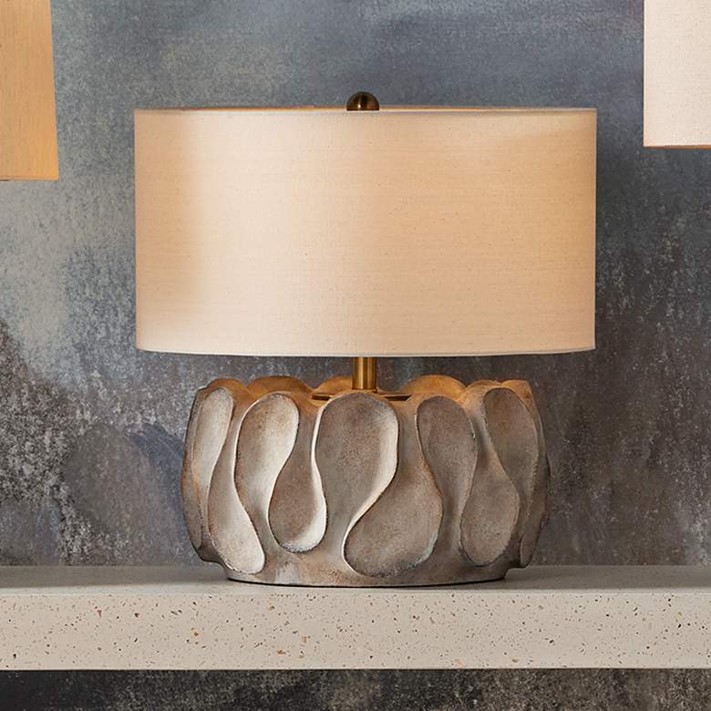Image 1 Currey & Company 20.25" Weststrand Concrete Table Lamp