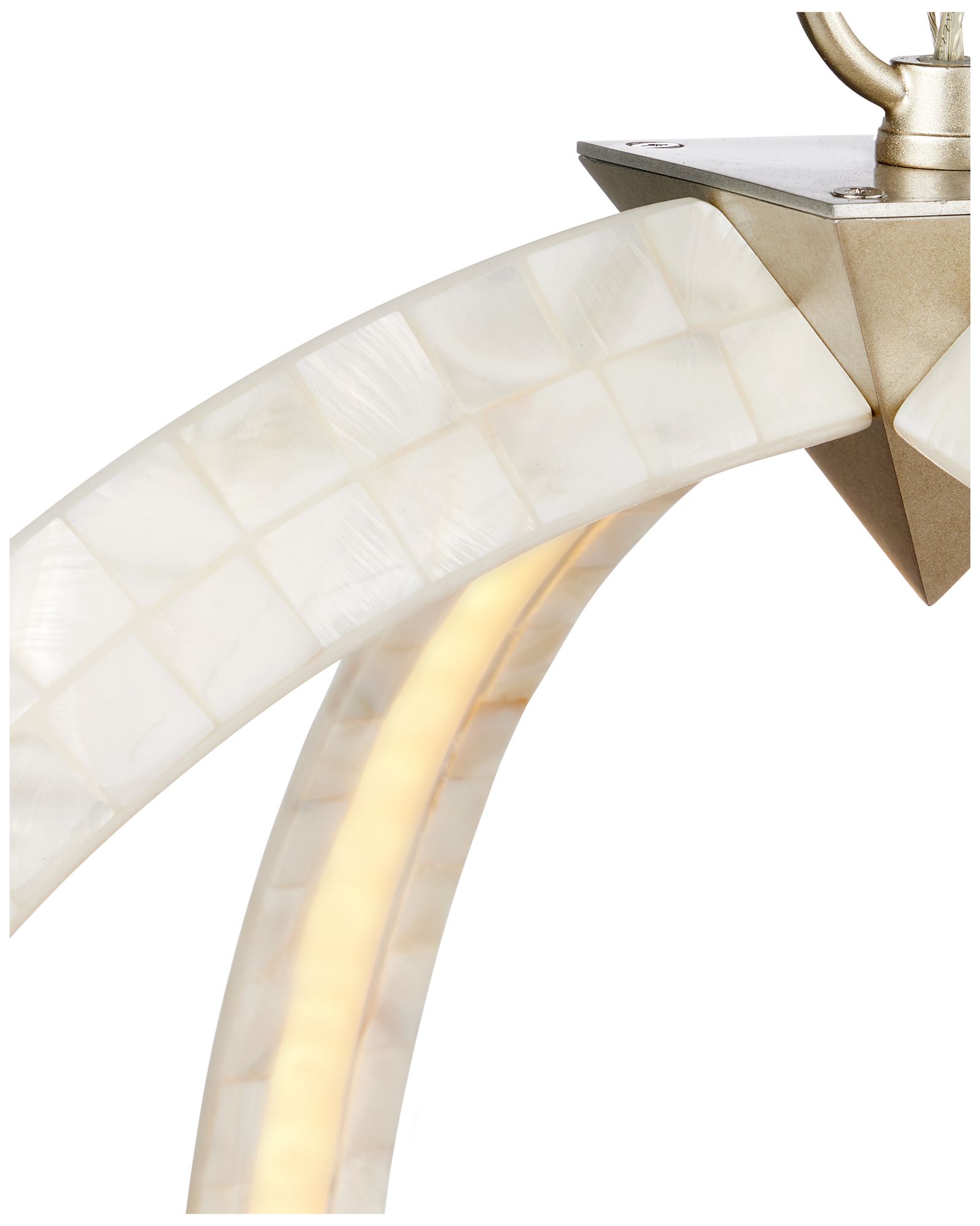 Image 3 Currey & Company 20" Arietta White Orb 4-Light Mother of Pearl Cha more views