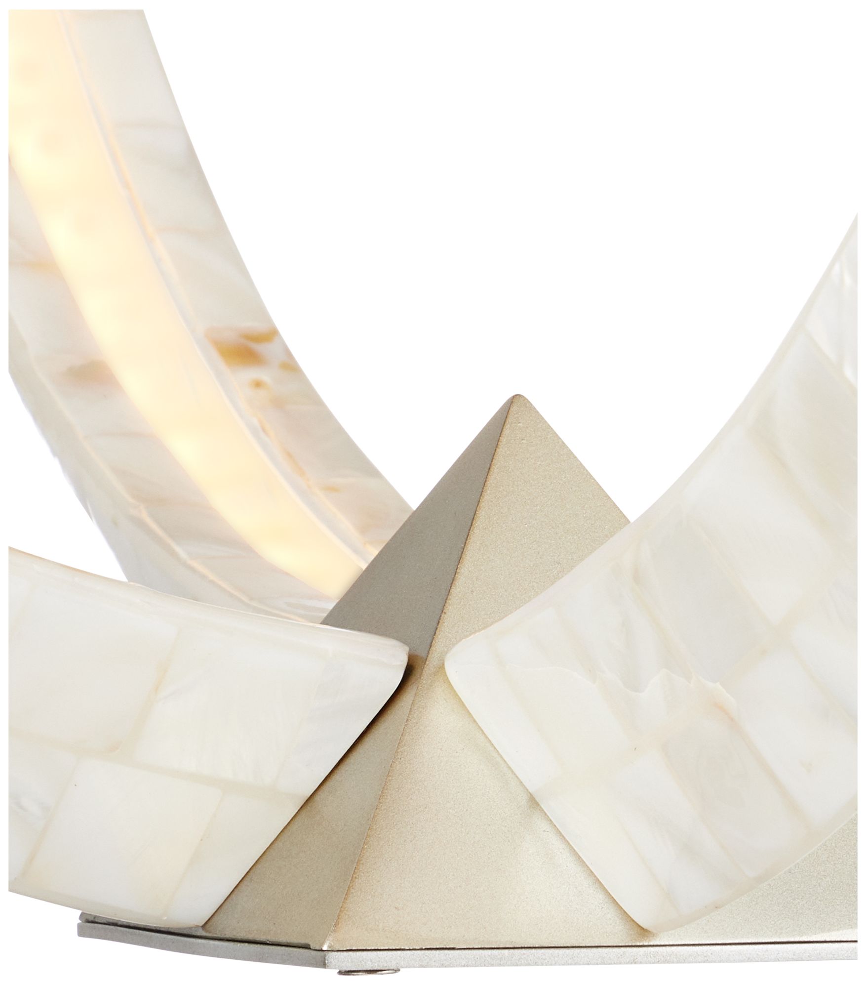 Image 4 Currey & Company 20" Arietta White Orb 4-Light Mother of Pearl Cha more views