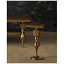 5_Currey & Company 20" Burshed Brass Maeve Accent Table more views