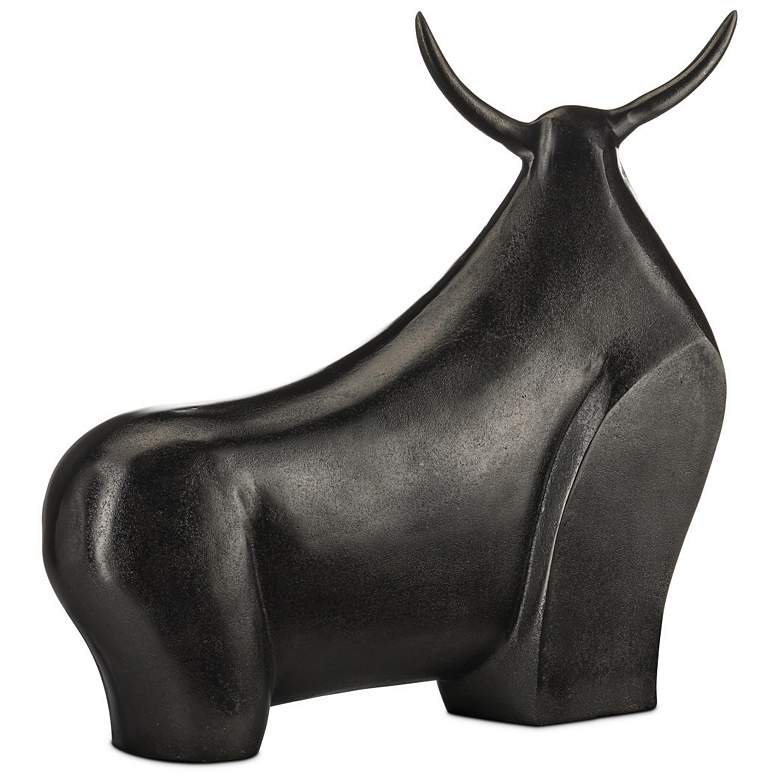Image 2 Currey & Company 20" Ferdinand Bull more views
