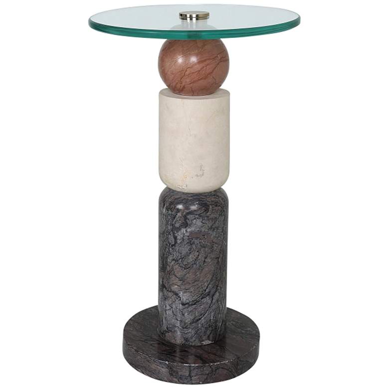 Image 1 Currey & Company 20" Marble Moreno Drinks Table