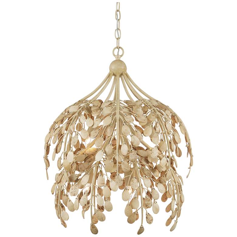 Image 1 Currey & Company 20" Maypan 6-Light Coco Shell Pendant